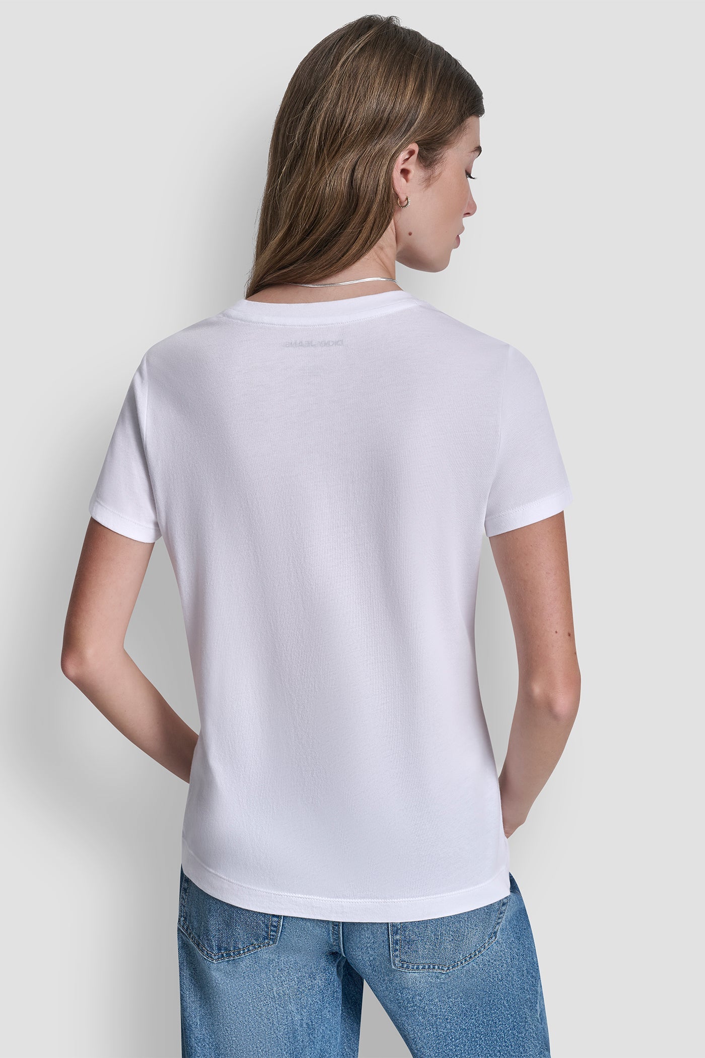 DKNY JEANS STACKED RHINESTONE TEE