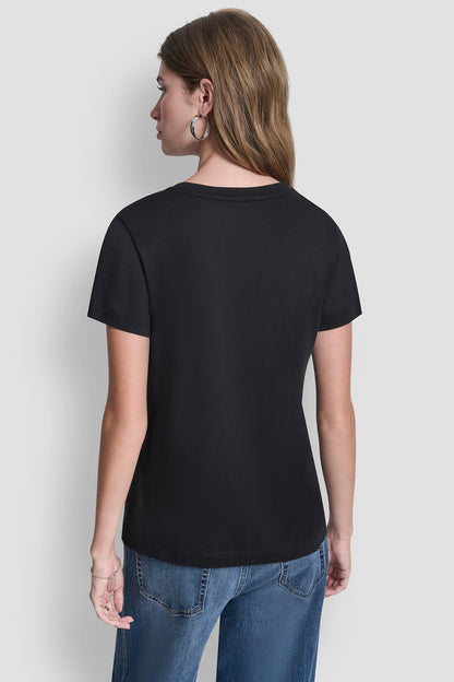 DKNY JEANS STACKED RHINESTONE TEE