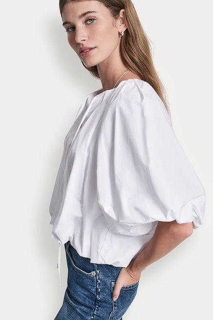 SHORT-SLEEVE BUBBLE TOP