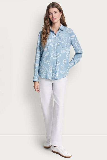 GARMENT DYE SPLIT BACK SHIRT