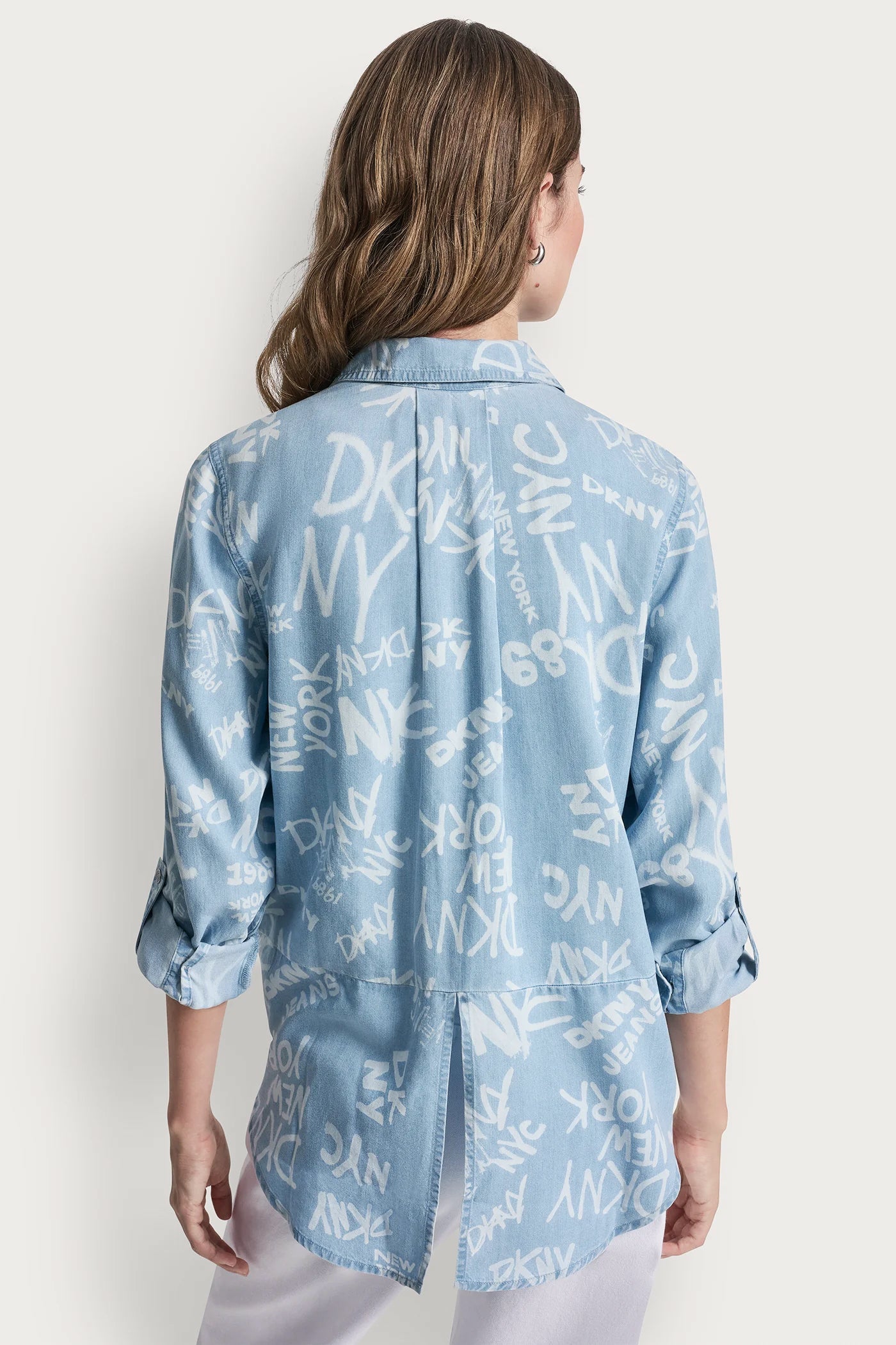 GARMENT DYE SPLIT BACK SHIRT