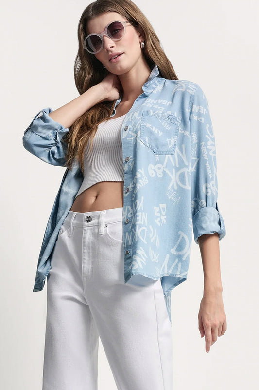 GARMENT DYE SPLIT BACK SHIRT