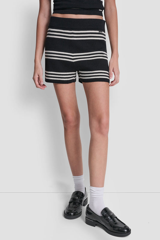 STRIPED SWEATER SHORT