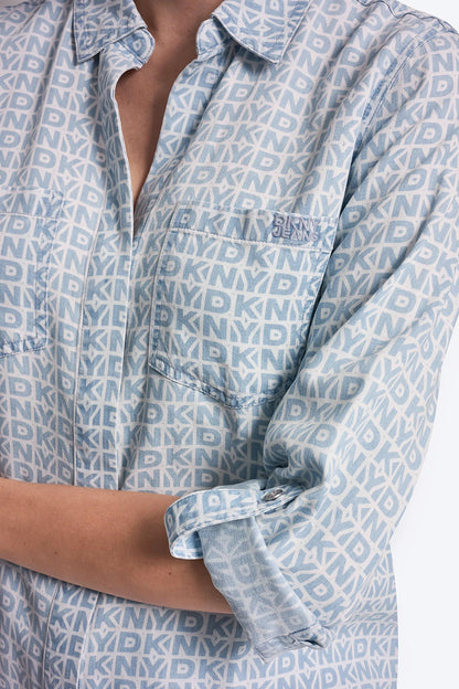 GARMENT DYE SPLIT BACK SHIRT