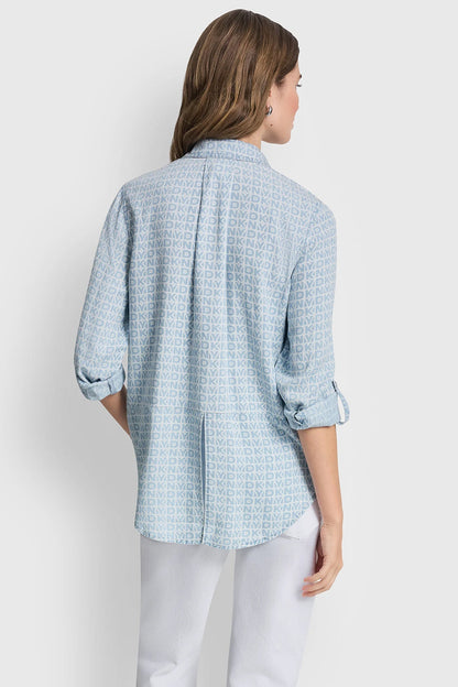 GARMENT DYE SPLIT BACK SHIRT