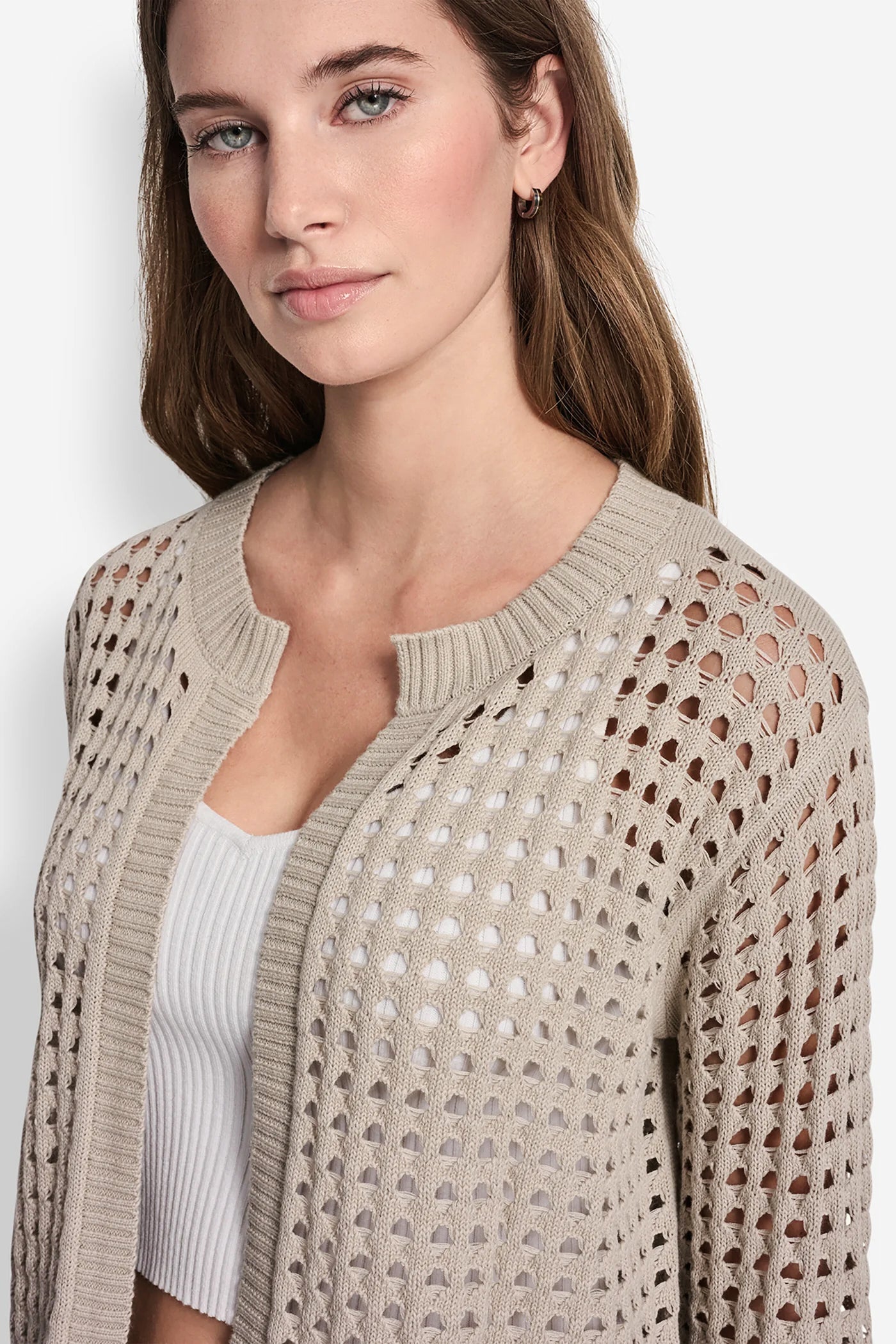 OPEN-STITCH CARDIGAN
