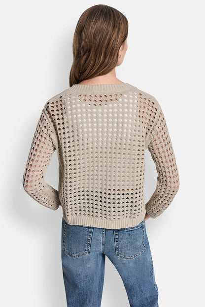 OPEN-STITCH CARDIGAN