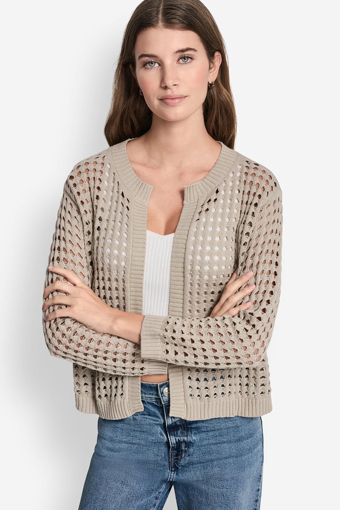 OPEN-STITCH CARDIGAN