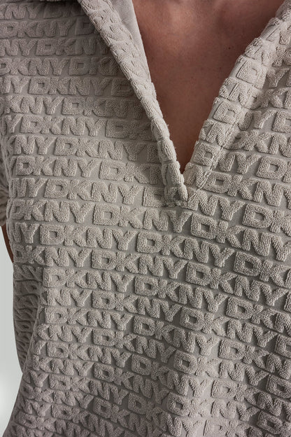 LOGO JACQUARD BOXY POLO TEE