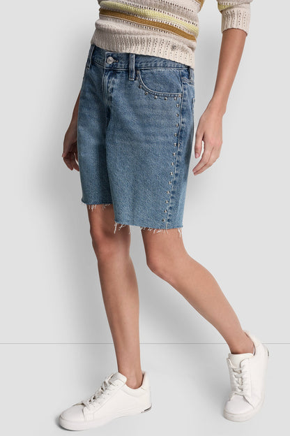 MID-RISE DENIM SHORT