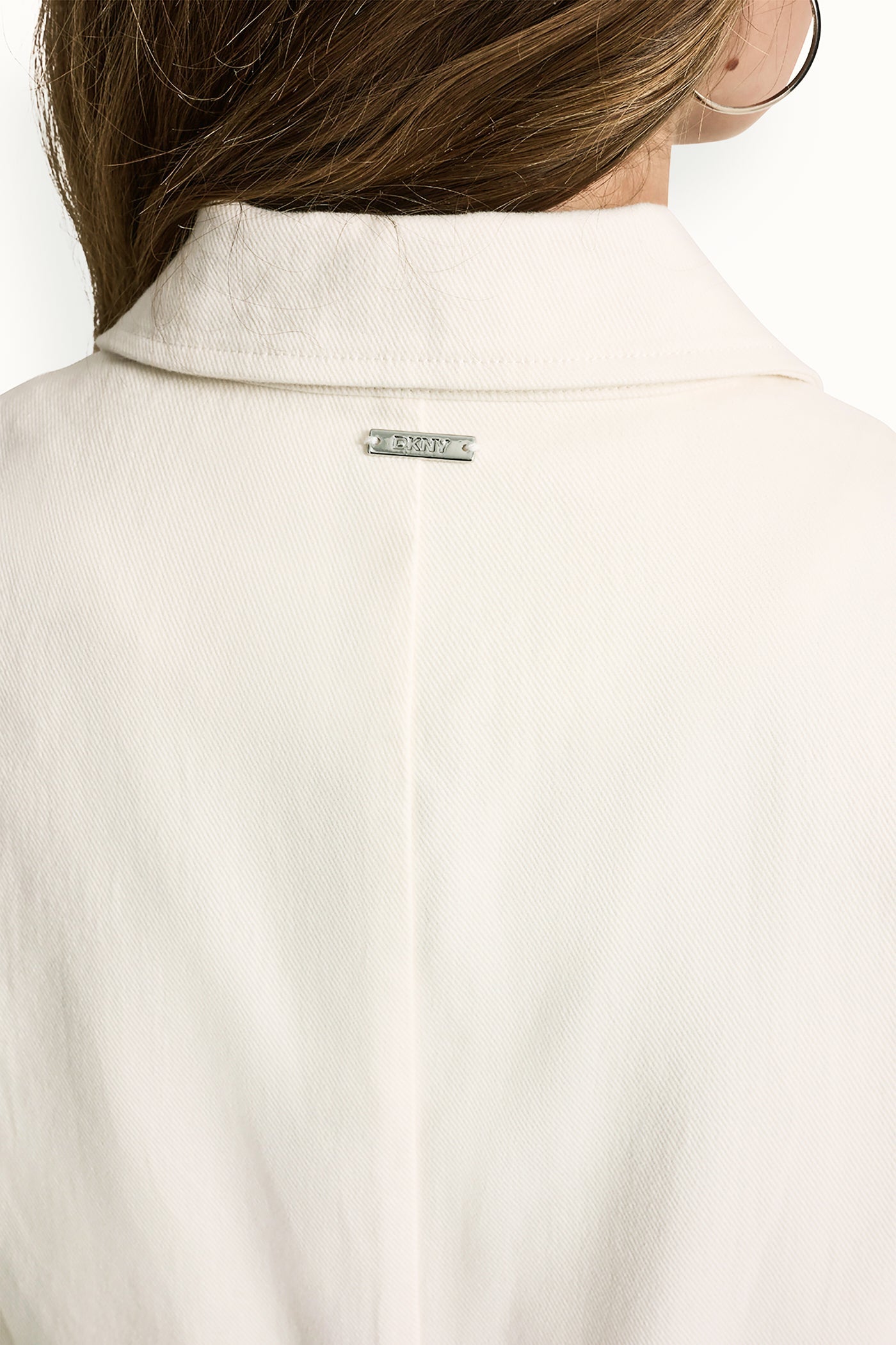 TEXTURE TWILL BUTTON-FRONT SHIRT