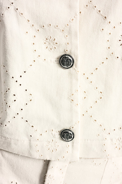 TEXTURE TWILL BUTTON-FRONT SHIRT
