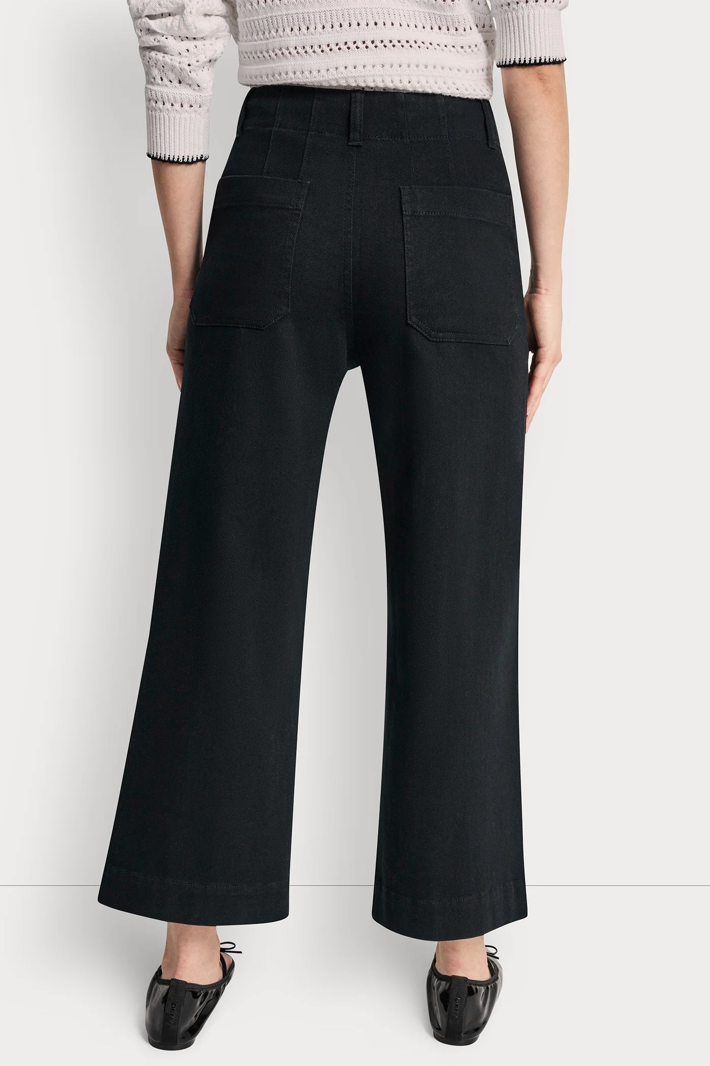HIGH-RISE CROPPED WIDE LEG PANTS