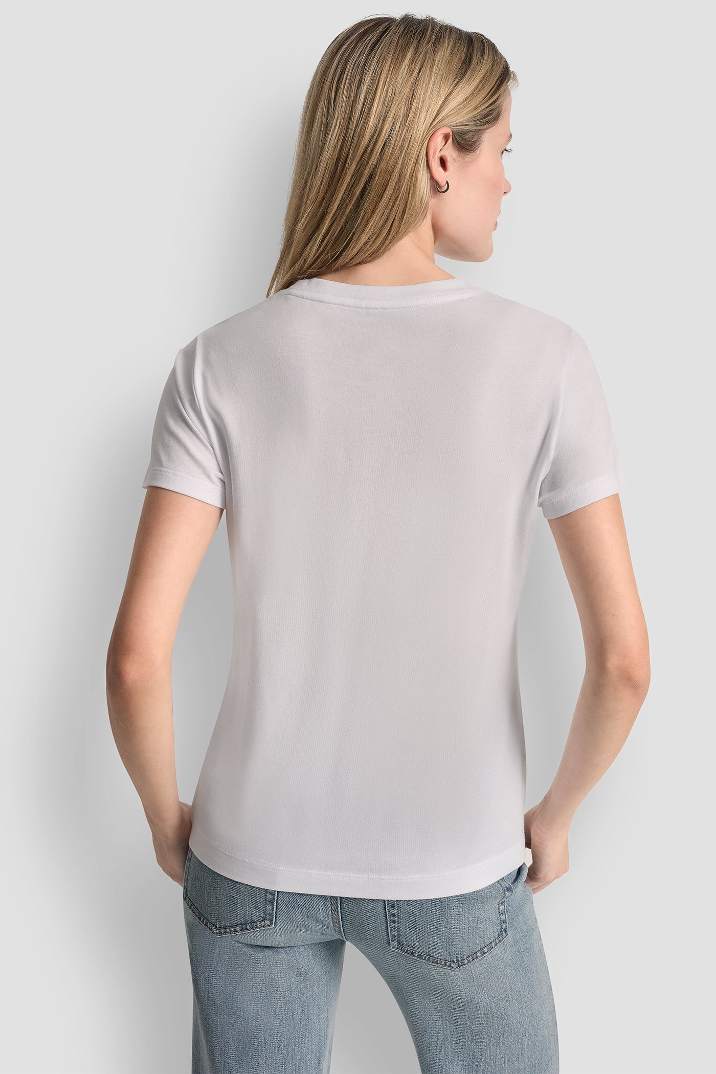 DKNY JEANS STACK LOGO RHINESTONE TEE