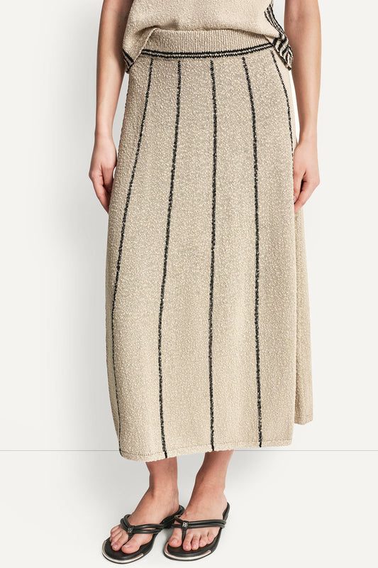 PULL-ON MAXI SKIRT WITH STRIPE DETAIL