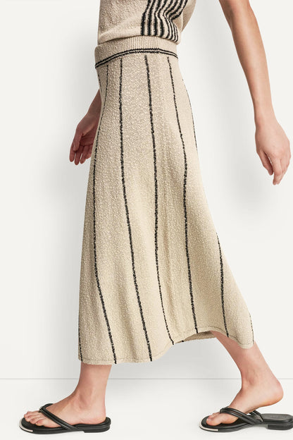 PULL-ON MAXI SKIRT WITH STRIPE DETAIL