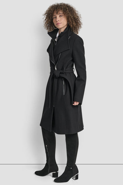 WOOL WRAP JACKET WITH INSERT