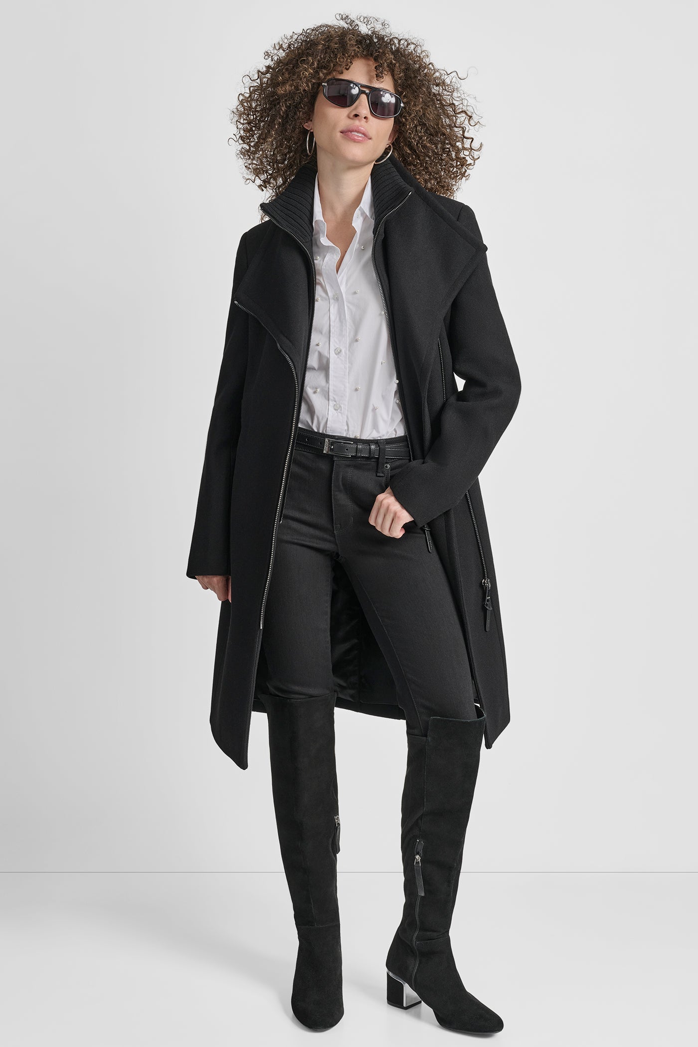 WOOL WRAP JACKET WITH INSERT