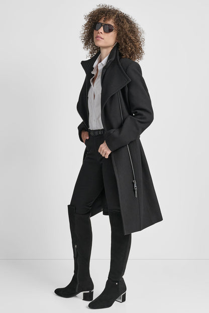 WOOL WRAP JACKET WITH INSERT