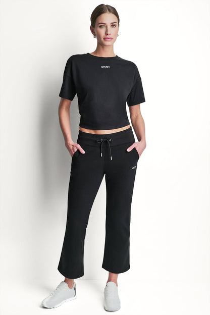 METALLIC BUBBLE LOGO FLARE PANT