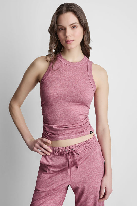SPACEDYE TANK WITH RUCHING