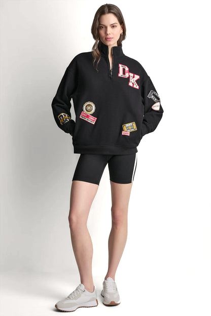 CAMPUS PATCH OVERSIZED QUARTER-ZIP