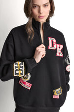 CAMPUS PATCH OVERSIZED QUARTER-ZIP