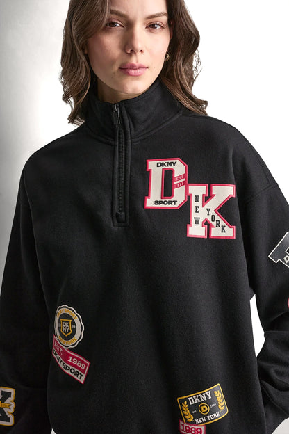CAMPUS PATCH OVERSIZED QUARTER-ZIP