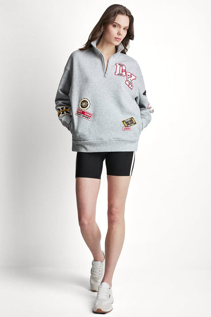 CAMPUS PATCH OVERSIZED QUARTER-ZIP