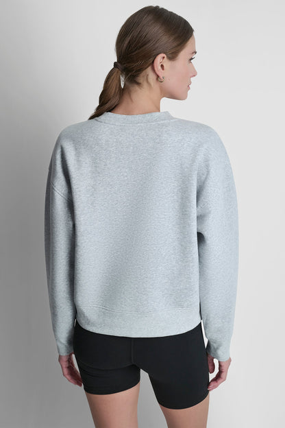 PUFF VARSITY LOGO V-NECK PULLOVER