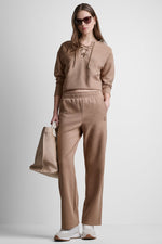 HIGH-RISE RIB TRACK PANTS