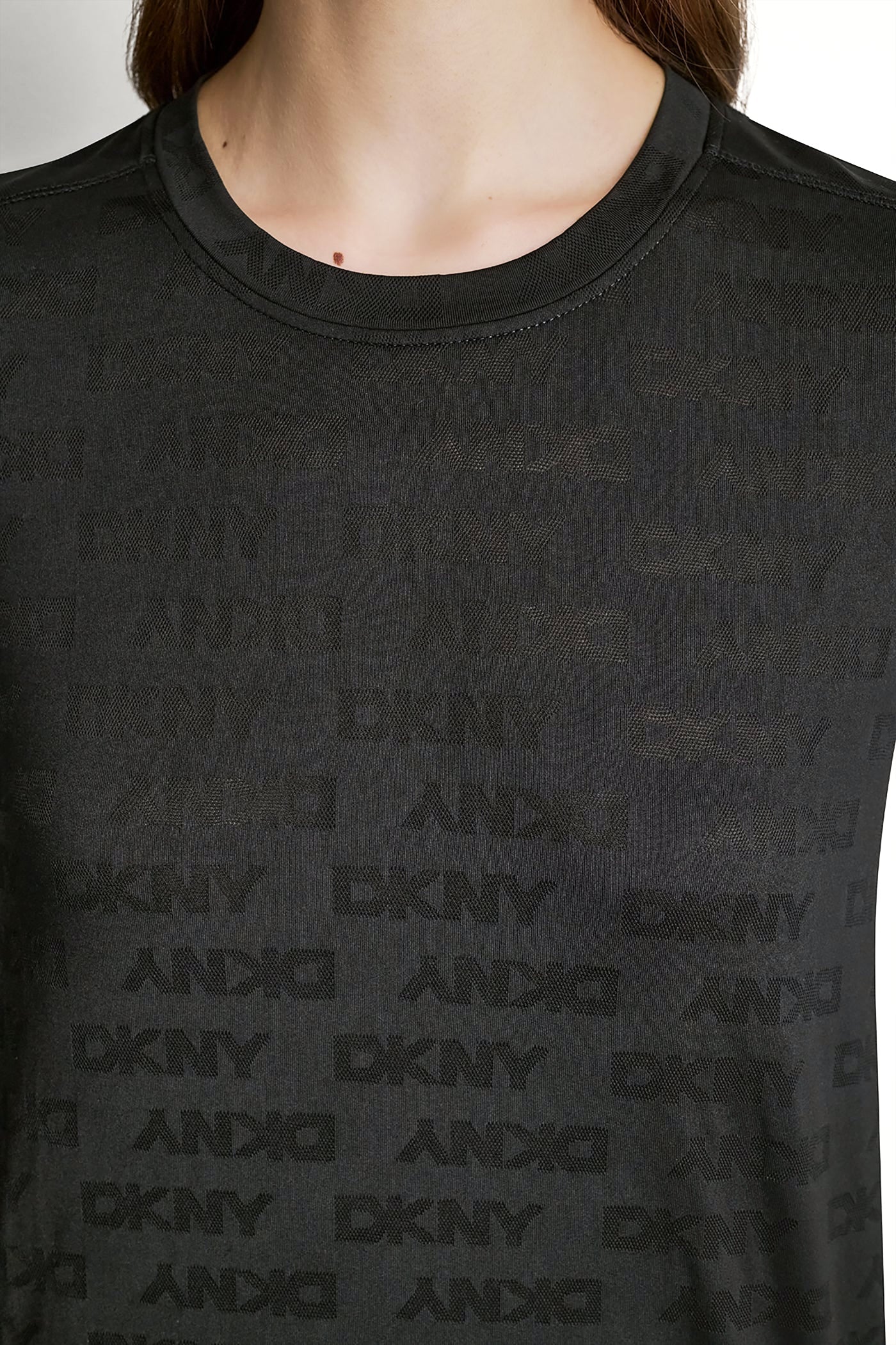 LOGO JACQUARD CREW NECK TEE