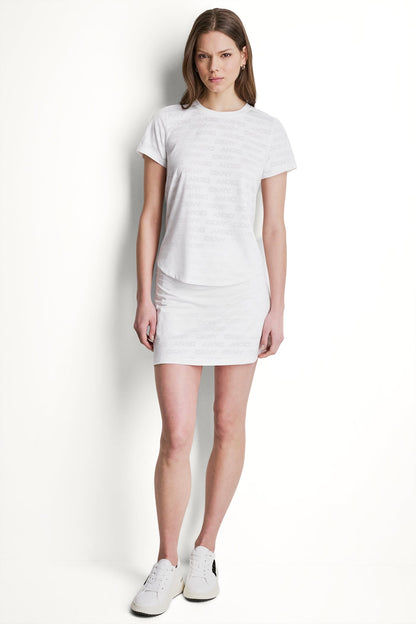 LOGO JACQUARD CREW NECK TEE