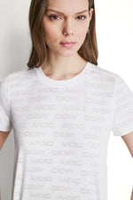 LOGO JACQUARD CREW NECK TEE
