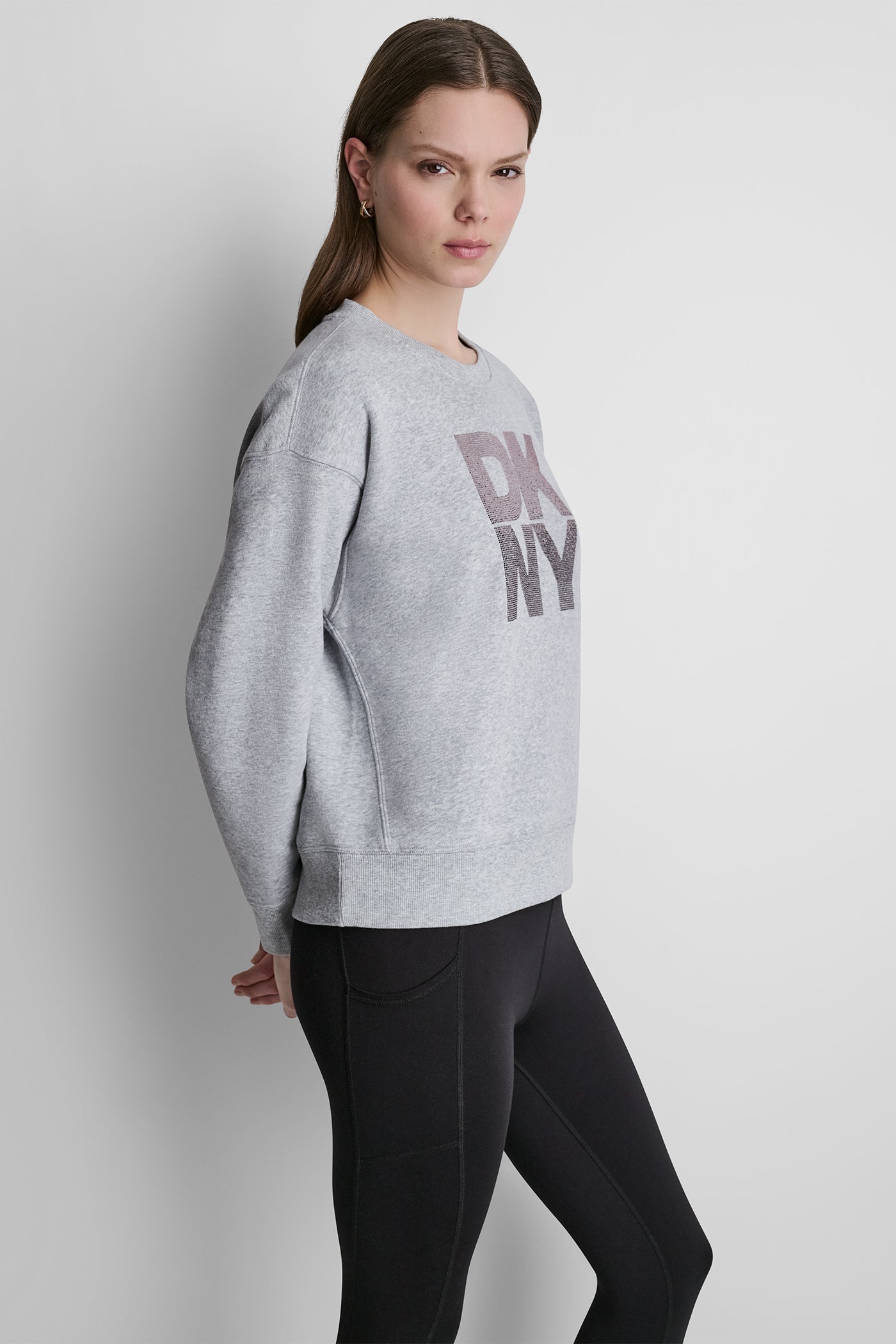 STACKED RHINESTONE LOGO PULLOVER