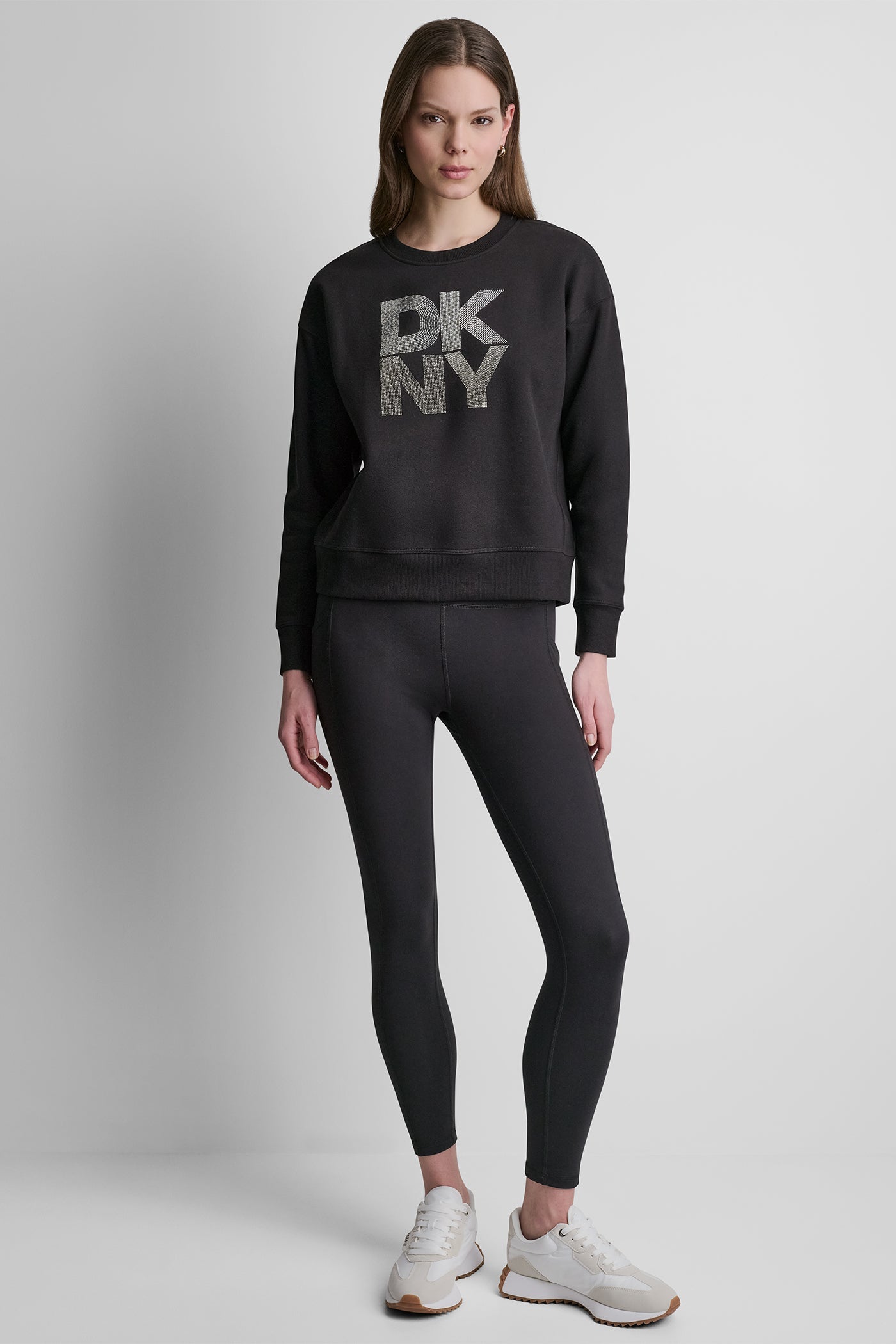 STACKED RHINESTONE LOGO PULLOVER