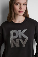 STACKED RHINESTONE LOGO PULLOVER