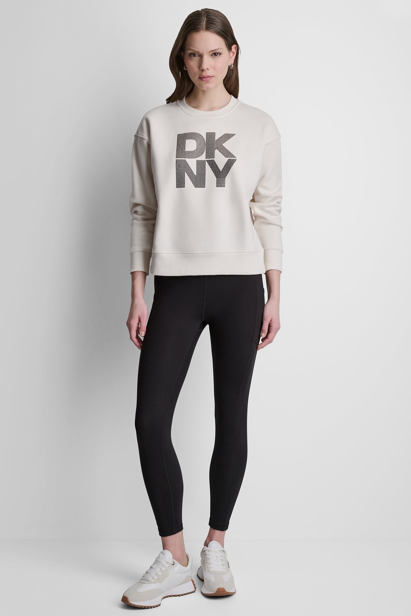 STACKED RHINESTONE LOGO PULLOVER