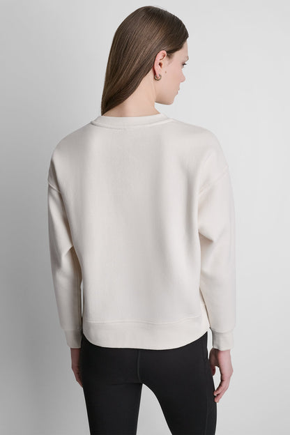 STACKED RHINESTONE LOGO PULLOVER