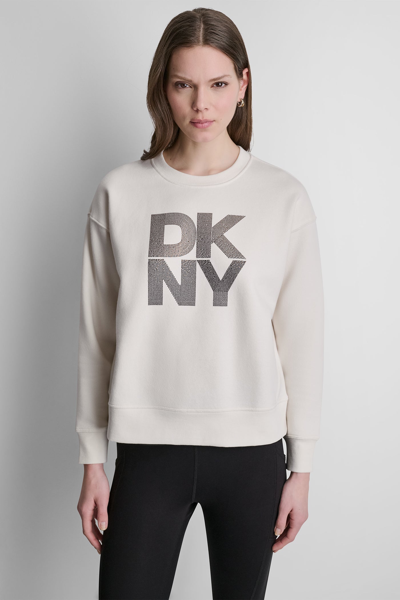 STACKED RHINESTONE LOGO PULLOVER