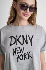 RHINESTONE GRAFFITI LOGO TEE