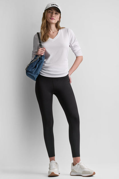 LONG SLEEVE V-NECK TECH TEE