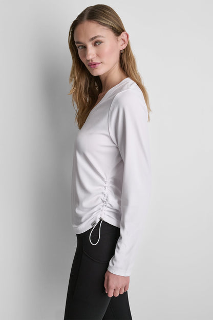 LONG SLEEVE V-NECK TECH TEE
