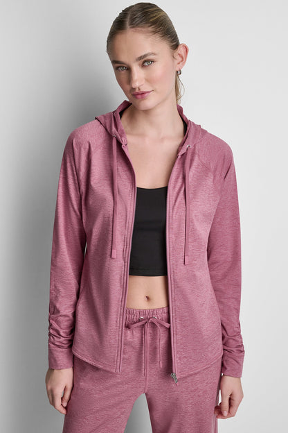 SPACEDYE RAGLAN FULL-ZIP HOODIE