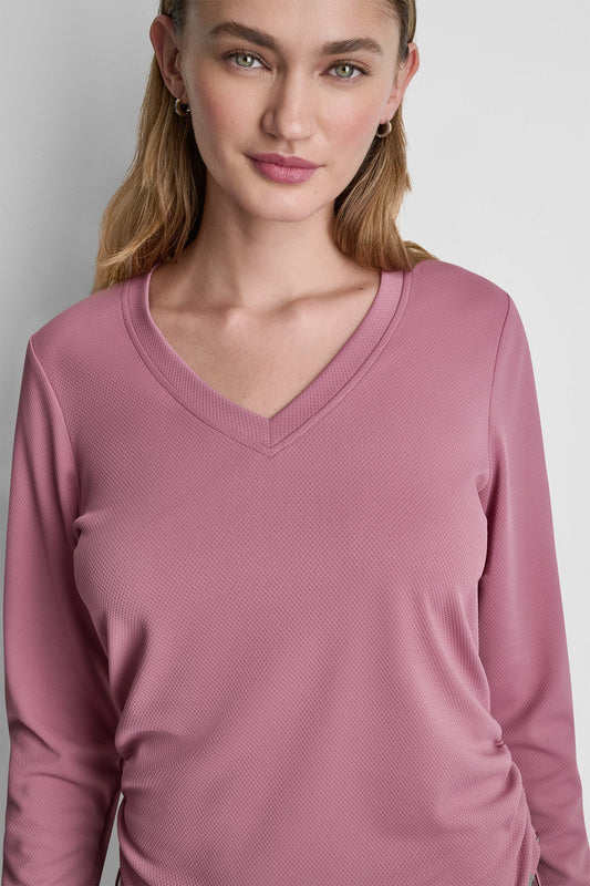 LONG SLEEVE V-NECK TECH TEE