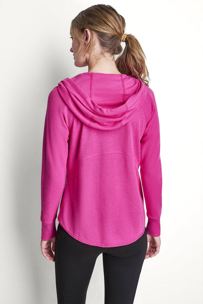 COTTON-BLEND SLUB WAFFLE-KNIT HOODIE