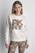SNAKE PRINT LOGO SWEATSHIRT