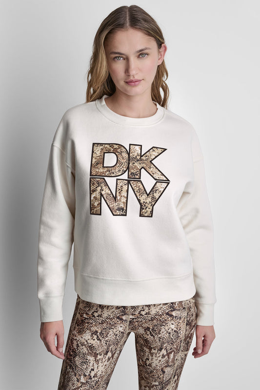 SNAKE PRINT LOGO SWEATSHIRT