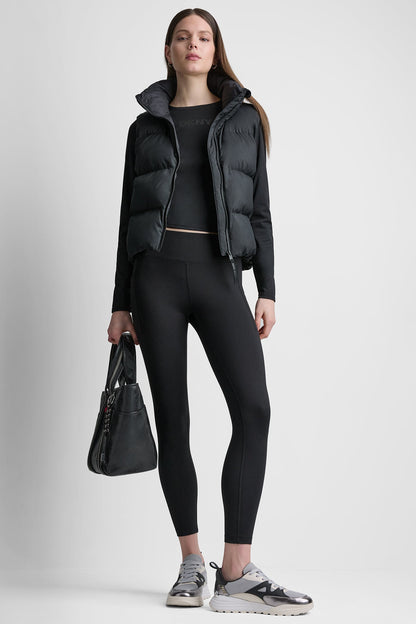 PUFFER MOCK NECK VEST