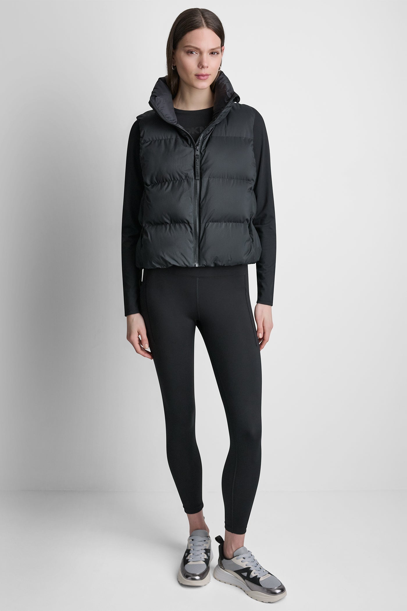 PUFFER MOCK NECK VEST